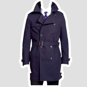 Bonobos Navy Belted Trench Sz S